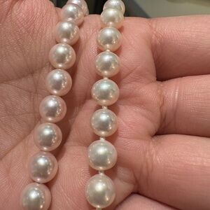 6.5-7.0mm White Freshwater Pearl Necklace - AAAA Quality 18“